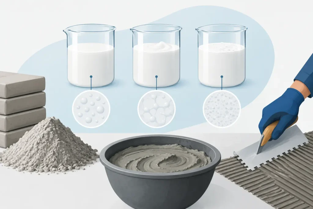 RDP Latex Comparison for Mortar Formulators